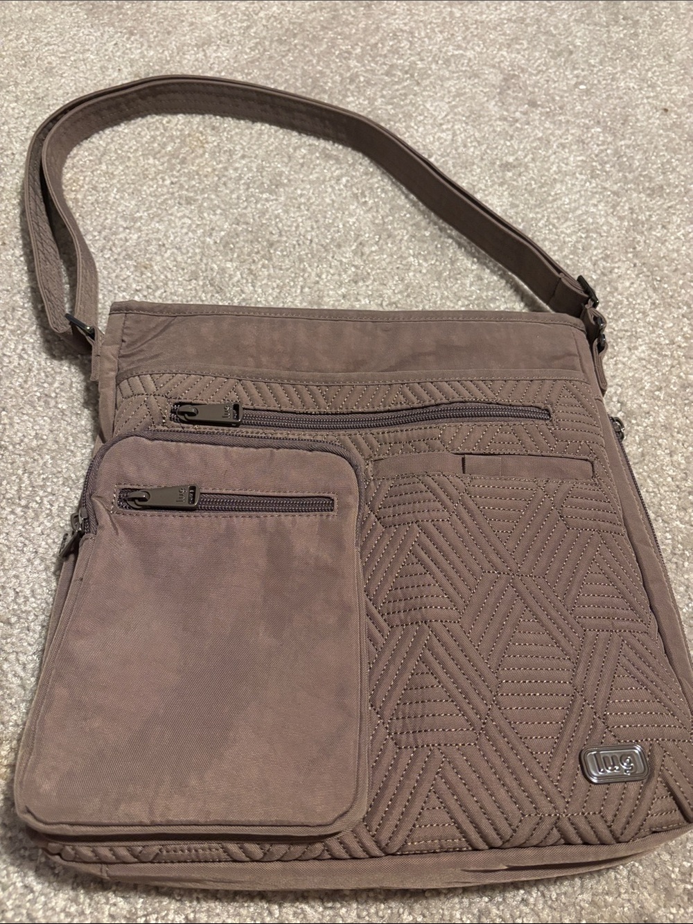 Brown Quilted Crossbody Bag Travel